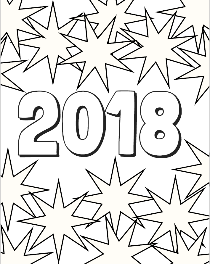 2018 Coloring Page Image